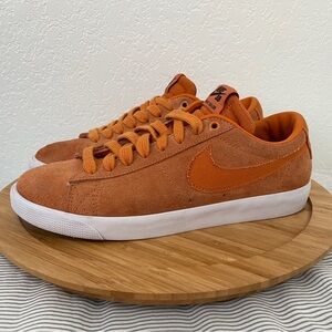 7.5 Men’s Nike Blazer Low GT SB Zoom Suede Athletic Cinder Orange 704939-800